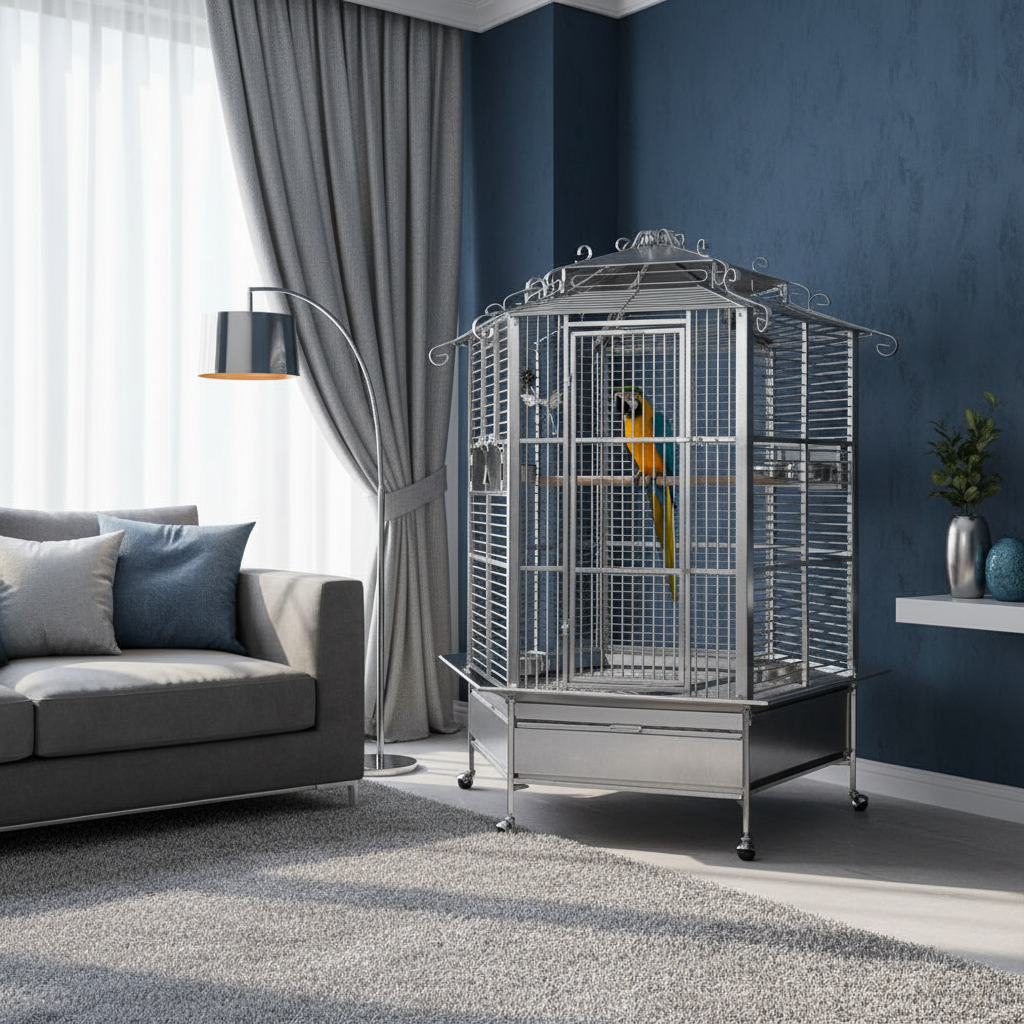 Nerezová voliéra 508LX SS v interiéru