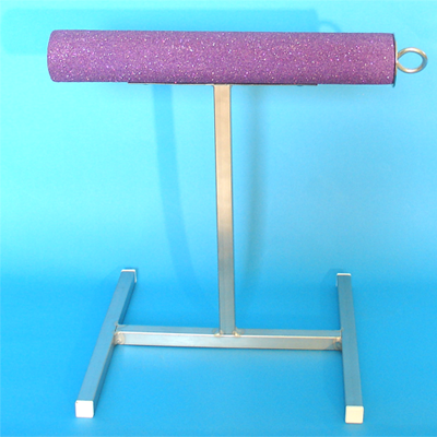 Nerezový stojan s brusným bidlem XXL pro všechny druhy papoušků