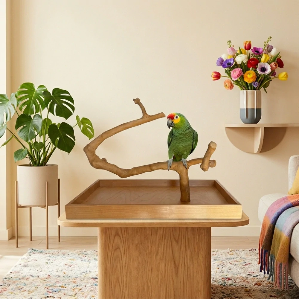Strom z kávovníku s podstavou velikosti L pro střední a velké papoušky