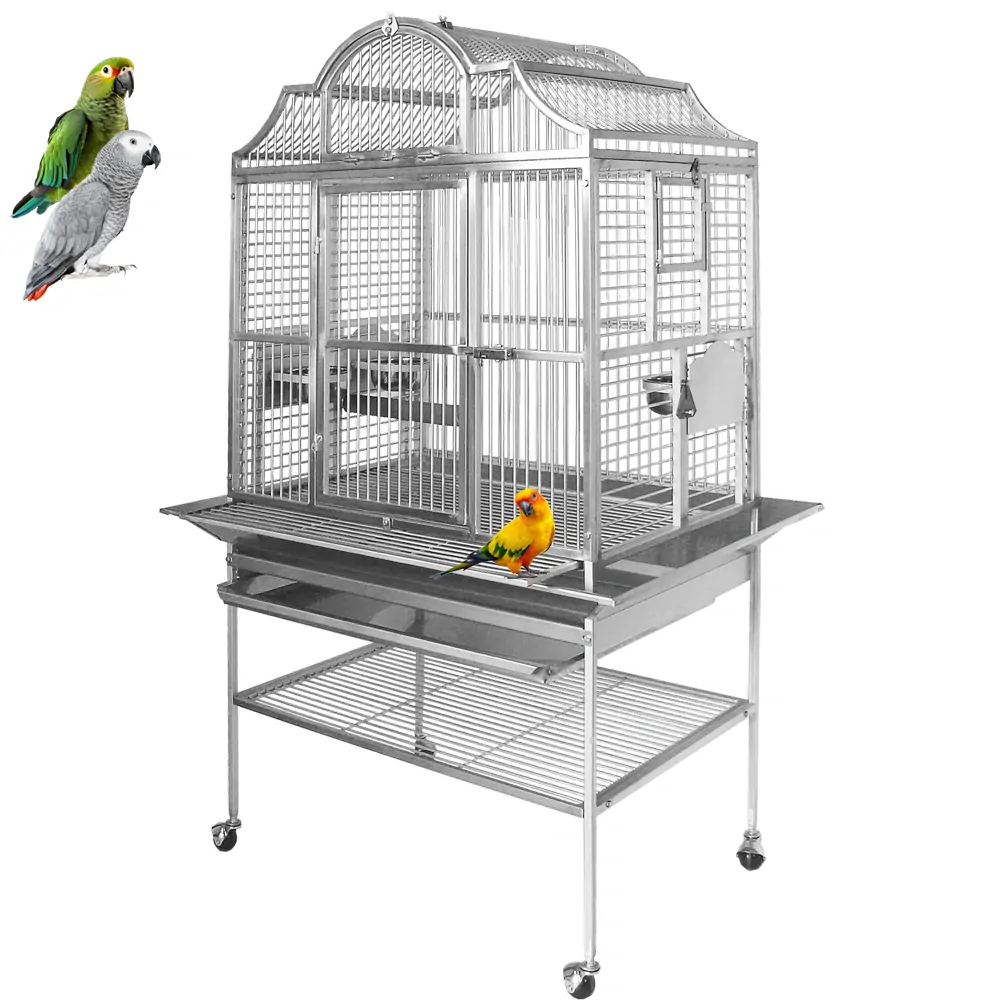 Nerezová klec pro malé a střední papoušky 3224SS