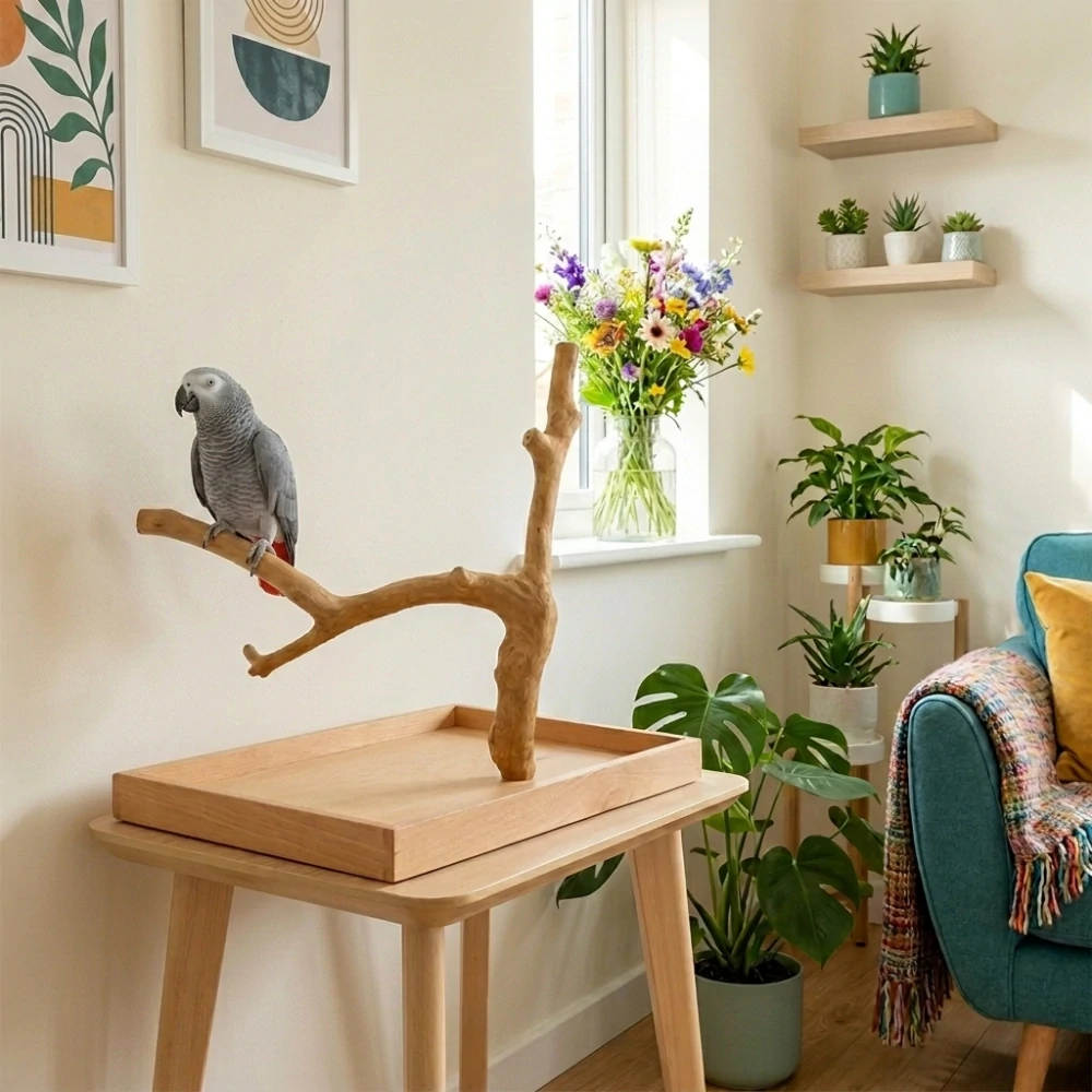 Strom z kávovníku s podstavou velikosti L pro střední a velké papoušky