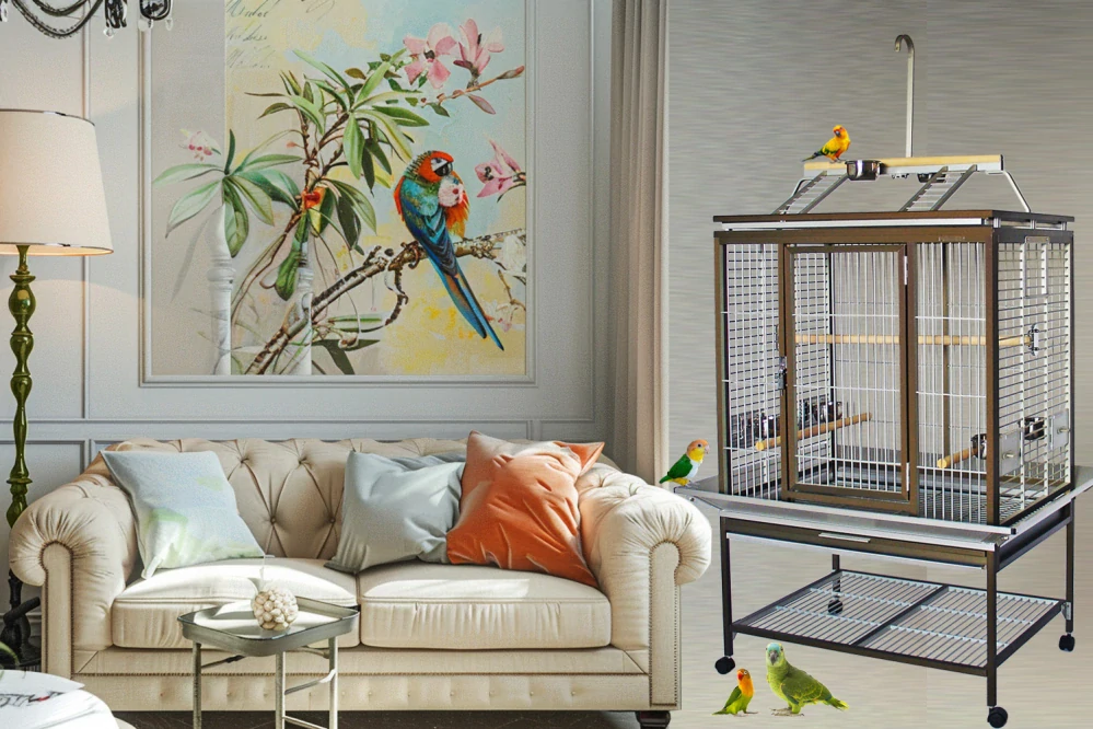 Luxusní hliníková klec pro papoušky ACP3325