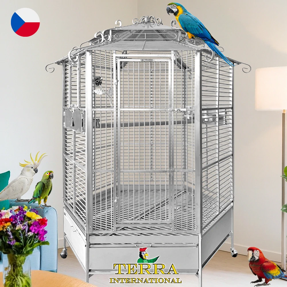 Nerezová klec pro střední a velké papoušky 508LXSS
