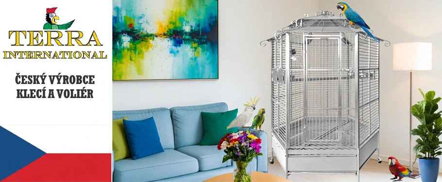 Nerezová klec pro malé a střední papoušky 508LXSS