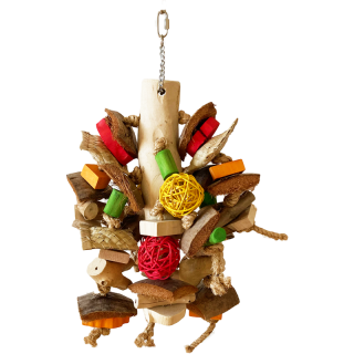 Hračka pro papoušky - Monstrum z kávovníku XL natural, 51 x 33 cm