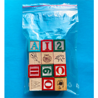 Dřevěné kostky pro opravu / výrobu hraček, 12 ks