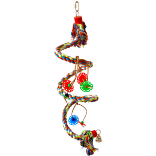 Pružina s hračkami a kůžemi, délka 150 cm