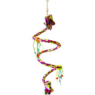 Pružina XL s hračkami a papírovými provázky, délka 290 cm