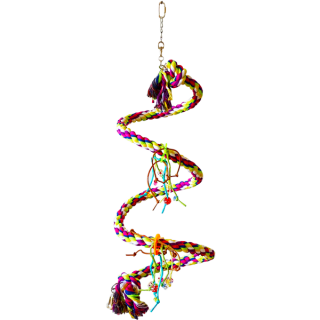 Pružina XL s hračkami, papírovými provázky a kůžemi, délka 290 cm