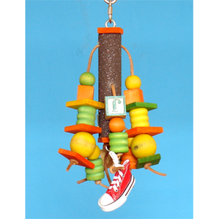 Hračka s brusným bidlem L, naučnými kostkami a teniskou, 31 x 18 cm