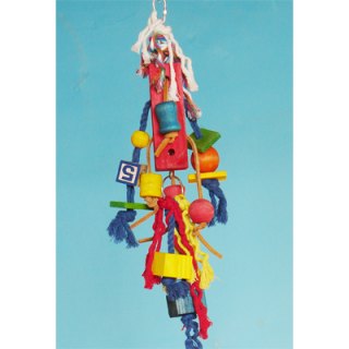 Bohatý závěs s kostkami a řetězy, 43 x 17 cm