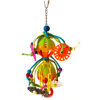 Dvě koule s rolničkami a hračkami M, 12 x 32 cm