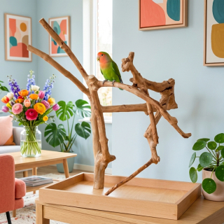 Strom z kávovníku s podstavou velikosti M pro malé a střední papoušky