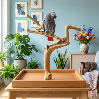 Strom z kávovníku s podstavou velikosti M pro malé a střední papoušky