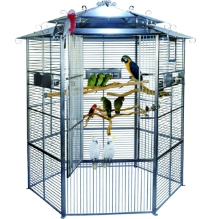 Nerezová voliéra pro střední a velké papoušky 605SS