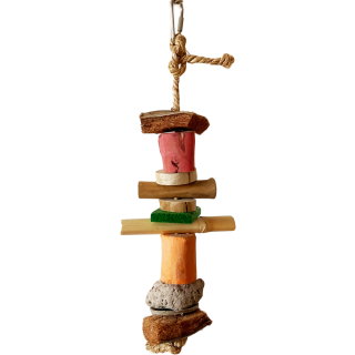 Přírodní závěs s křupavými bambusy a brusným kamínkem, 30 x 10 cm