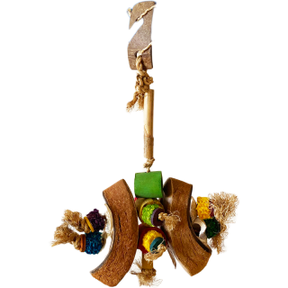 Kokosový kebab pro střední a malé papoušky, 33 x 22 cm