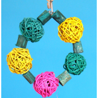 Ratanový kruh s kávovníkem, 21 x 14 cm